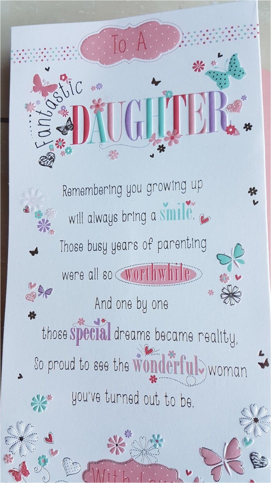 daughter birthday card with sentiment verse pop out centre 282824787843 2 jpg