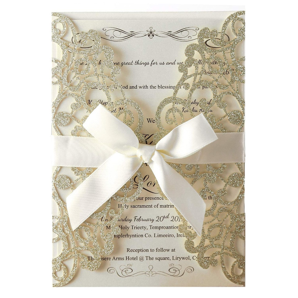100pcs champagne glitter laser cut invitation cards with blank inner sheets and envelopes for wedding invitations jpg 960x960 jpg