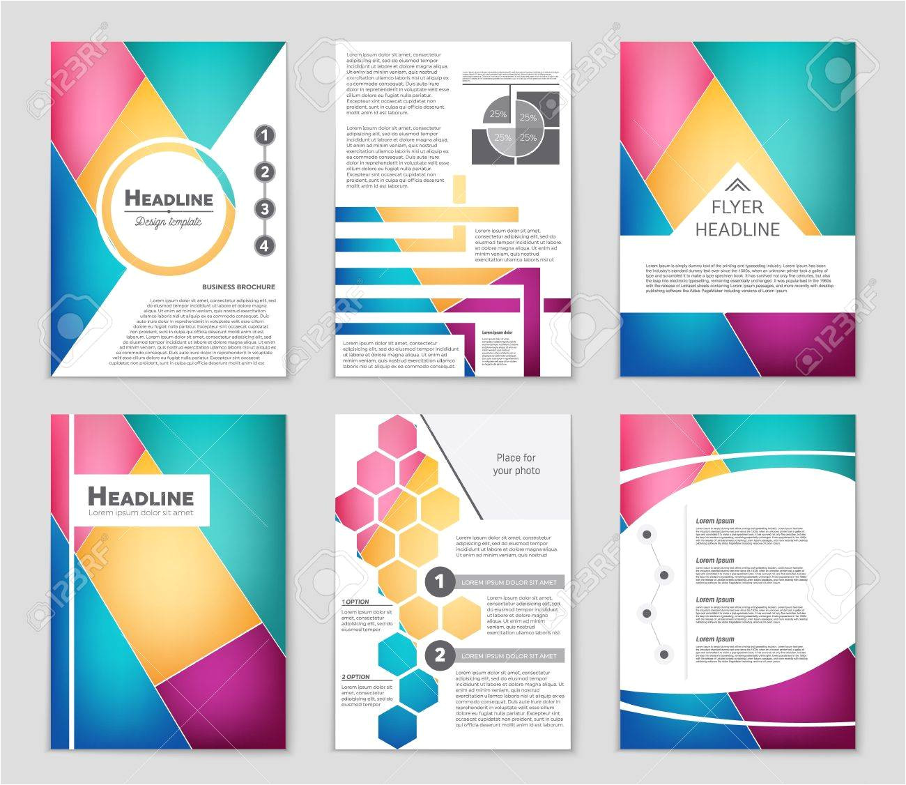 76045043 abstract vector layout background set for art template design list front page mockup brochure theme jpg
