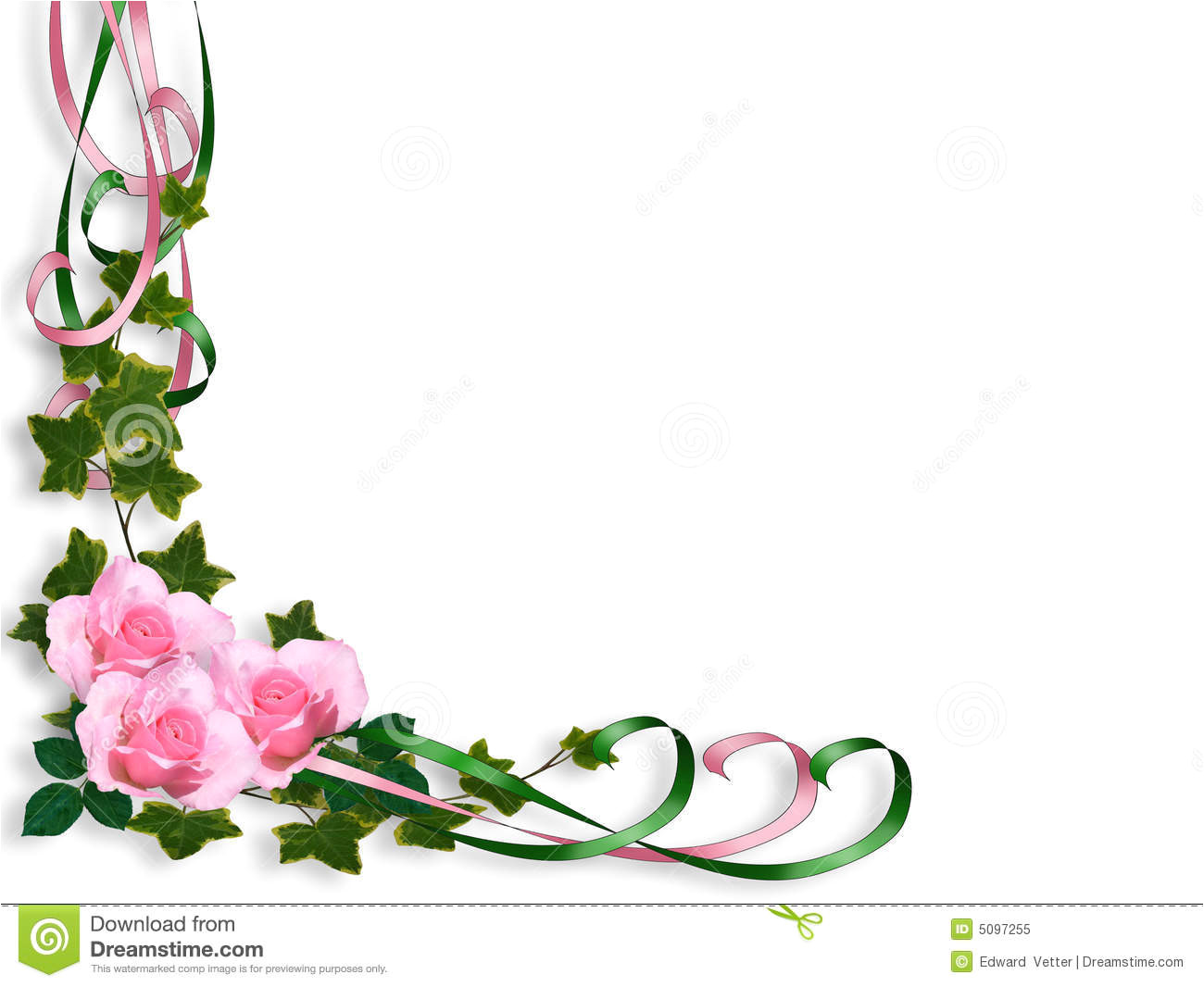 pink roses border invitation 5097255 jpg