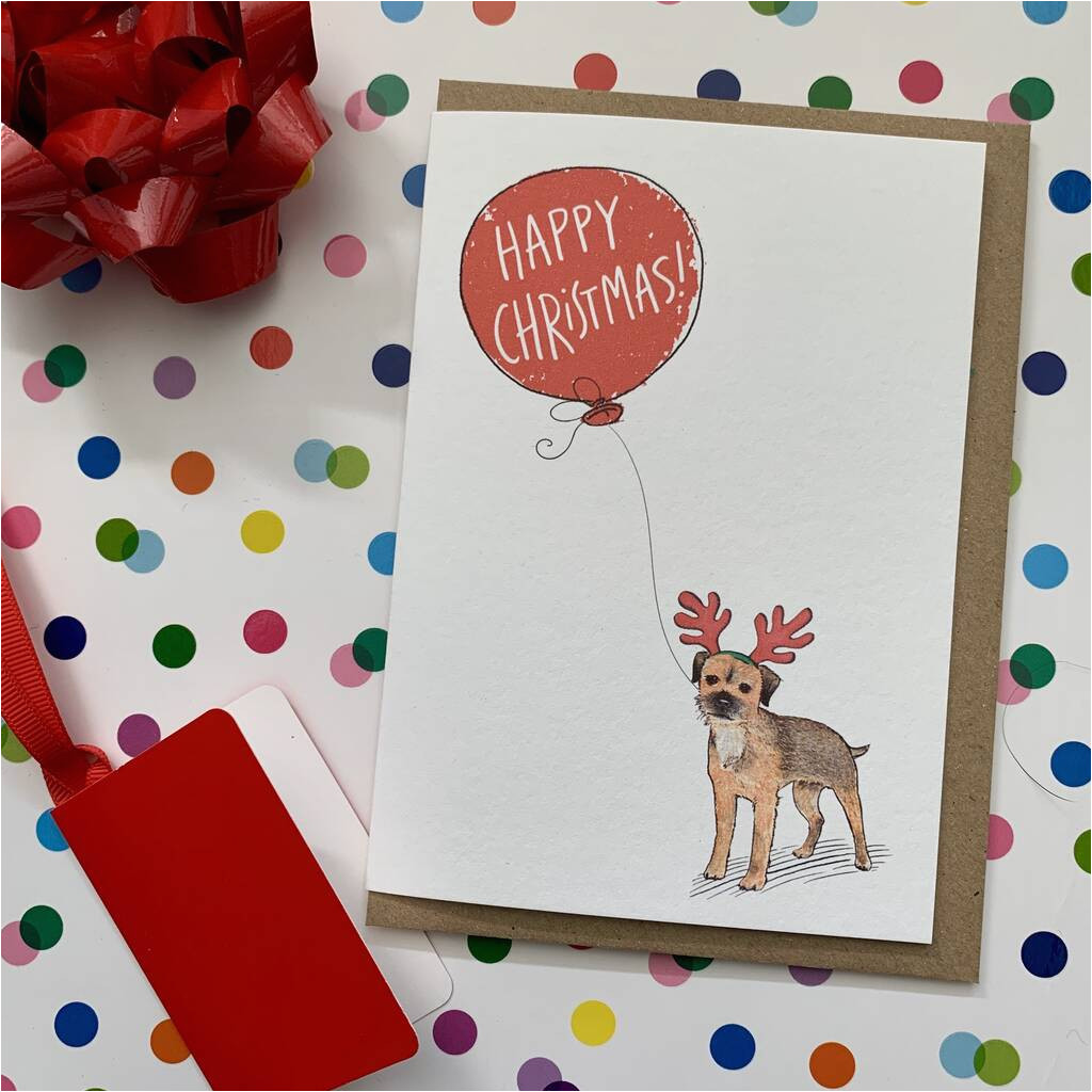 original personalised border terrier birthday card jpg
