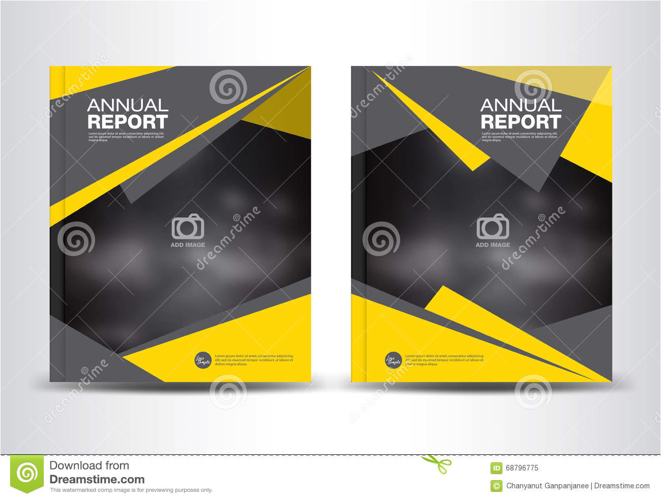 yellow black annual report template vector illustration polygon background brochure design cover fl yer design portfolio 68796775 jpg