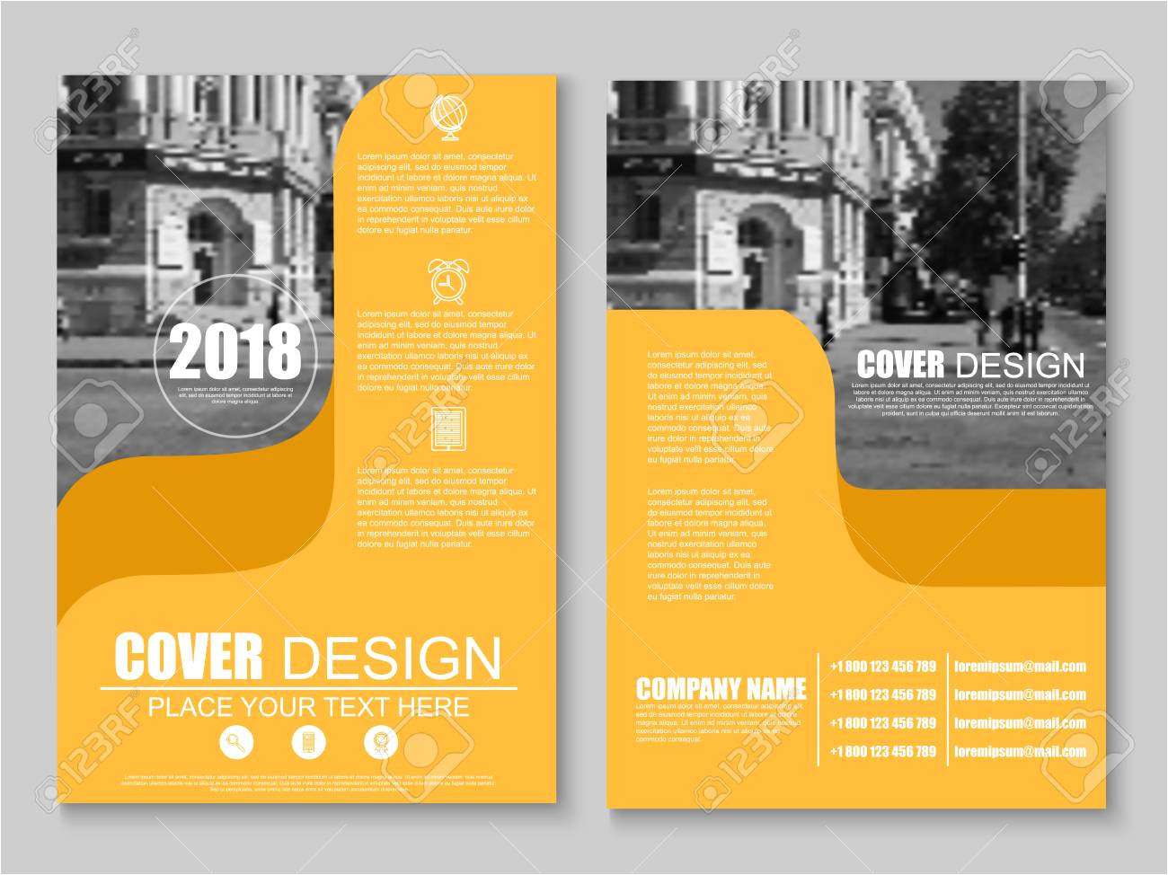 78704958 yellow and black flyer corporate cover annual report vector design leaflet advertising abstract back jpg
