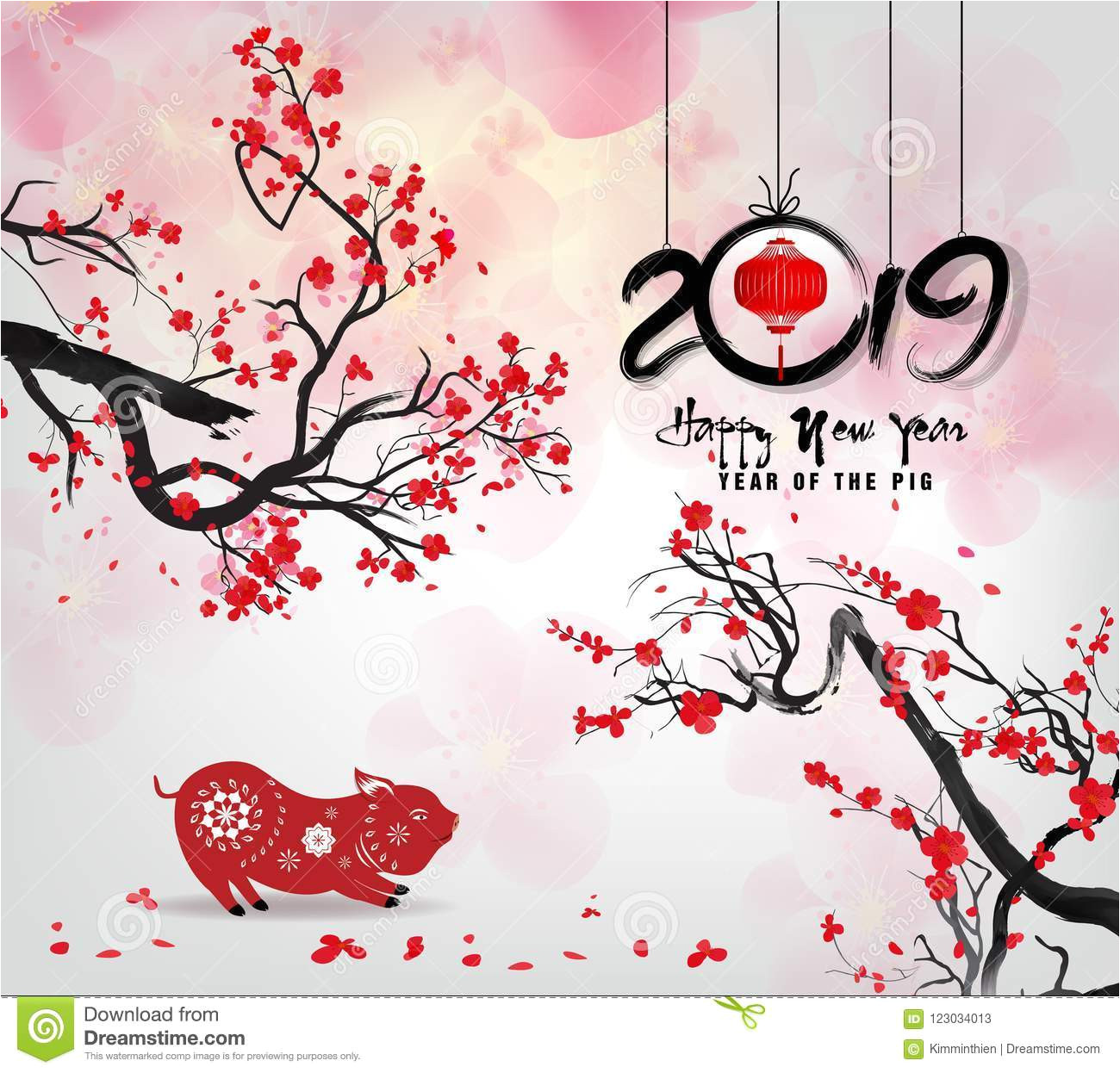 creative chinese new year invitation cards year pig chinese characters mean happy new year happy new year greeting card 123034013 jpg