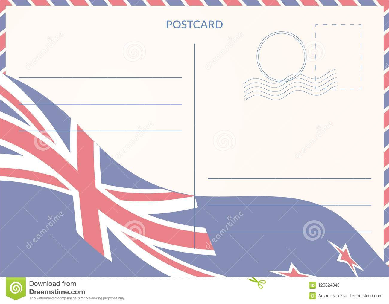postal card new zealand flag background 120824840 jpg
