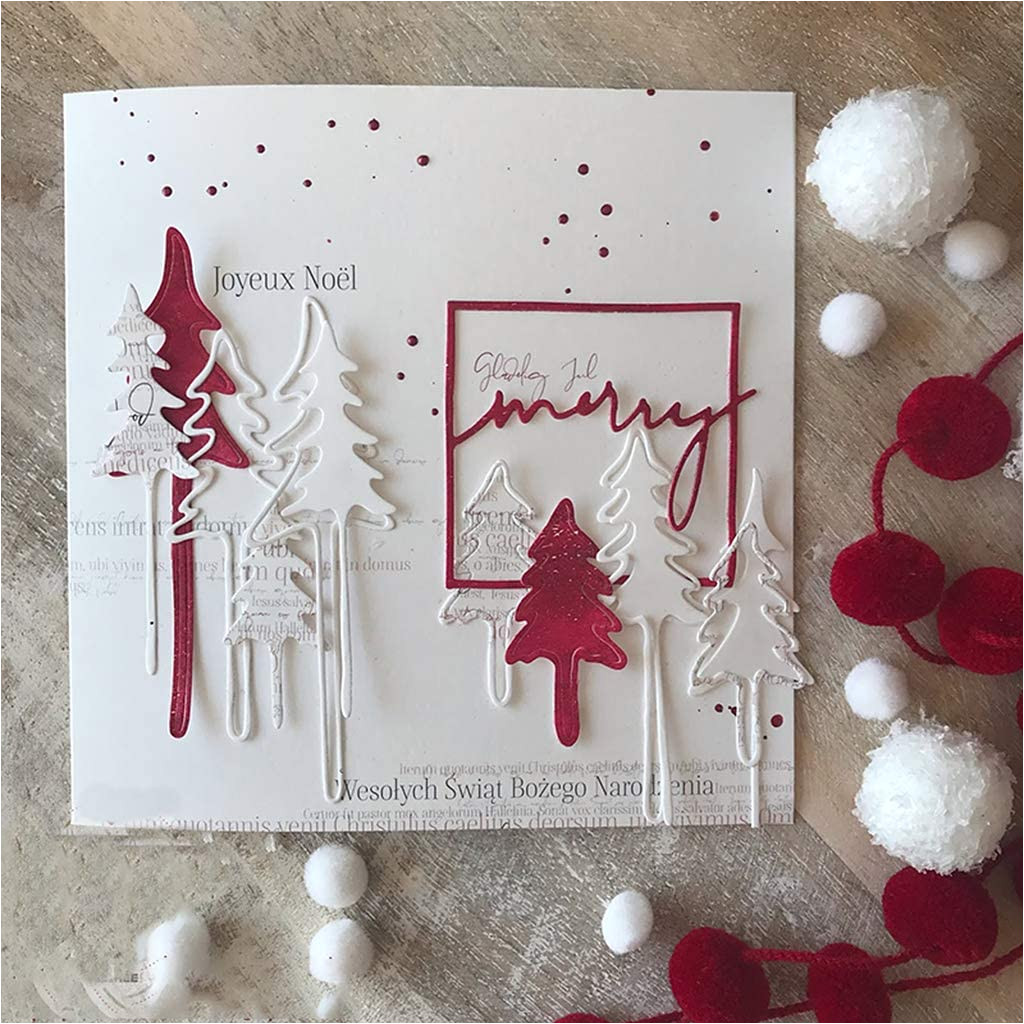 Christmas Die Cuts Card Making Riter Christmas Tree Metal Dies Cut for Card Making Stencil Diy Scrapbooking Album Stamp Paper Card Embossing Craft Decor
