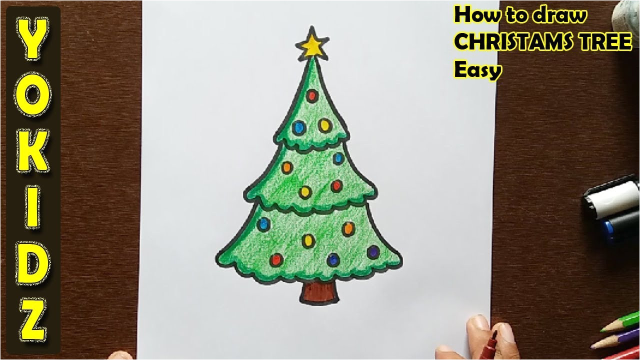 Christmas Ka Greeting Card Kaise Banate Hain How to Draw A Christmas Tree Easy