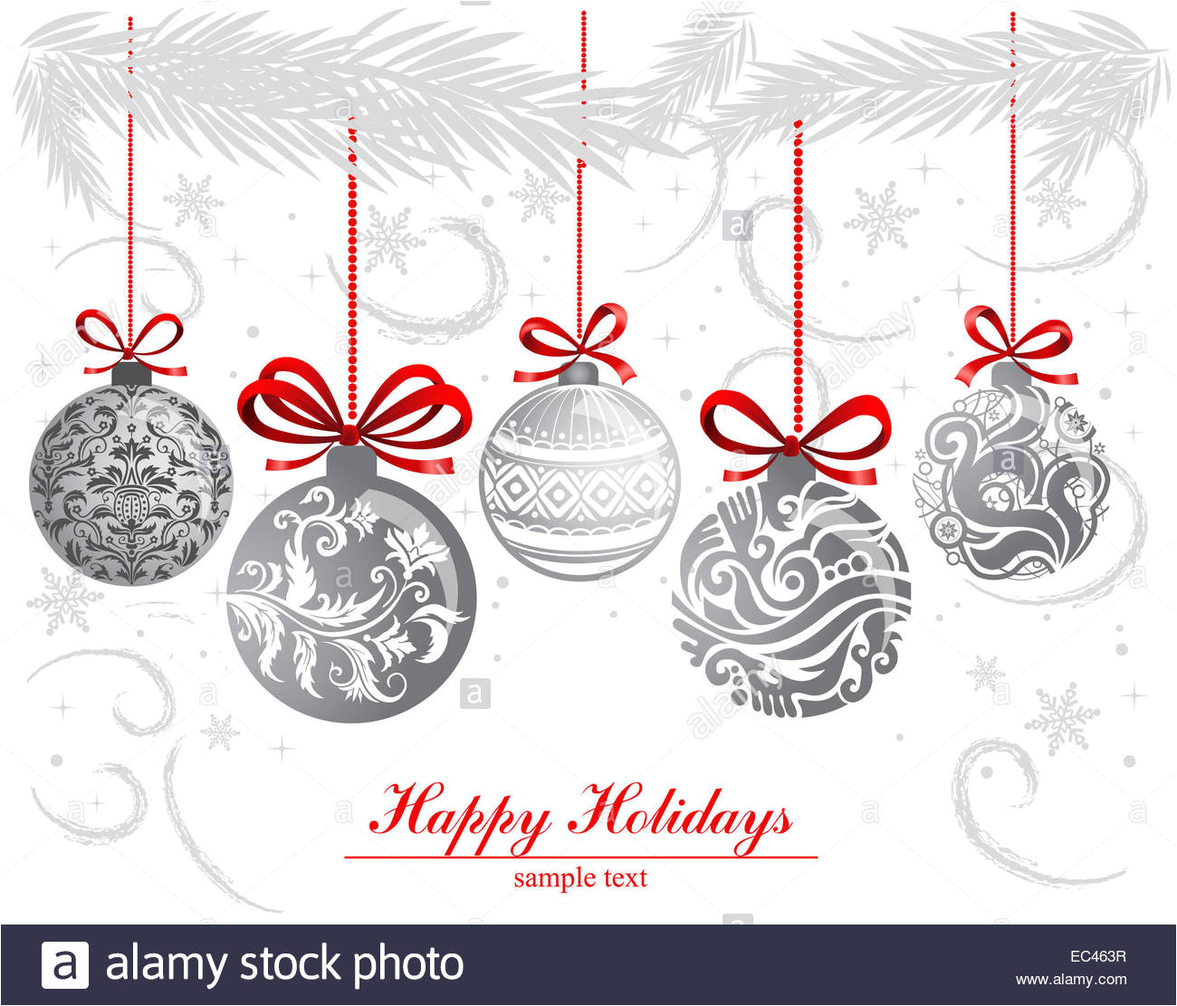 greeting card with christmas balls ec463r jpg