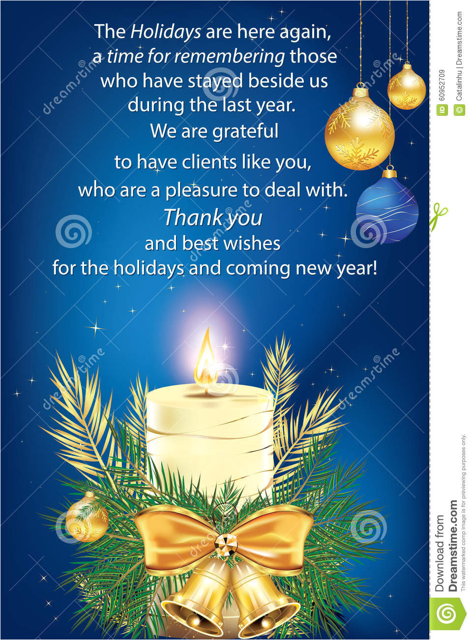 thank you blue business greeting card christmas new year especially created companies want to their clients 60952709 jpg