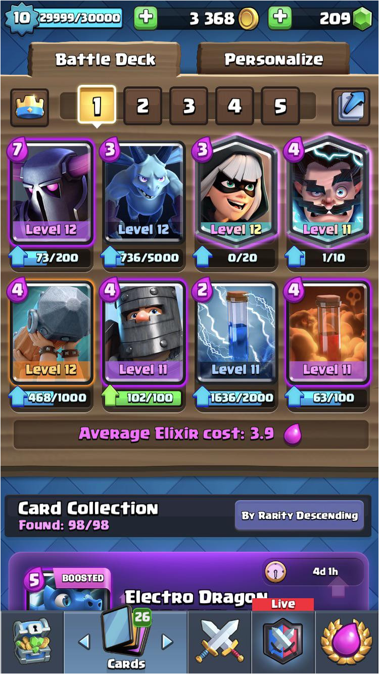 Clash Royale Best Modern Card Deck Guys How is My Deck Should I Change Anytging About It Im