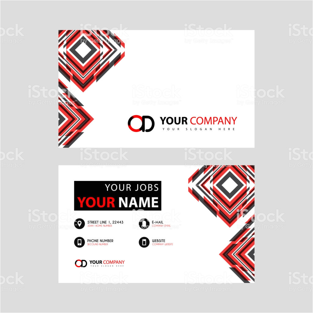 letter od logo in black which is included in a name card or simple vector id1150439597