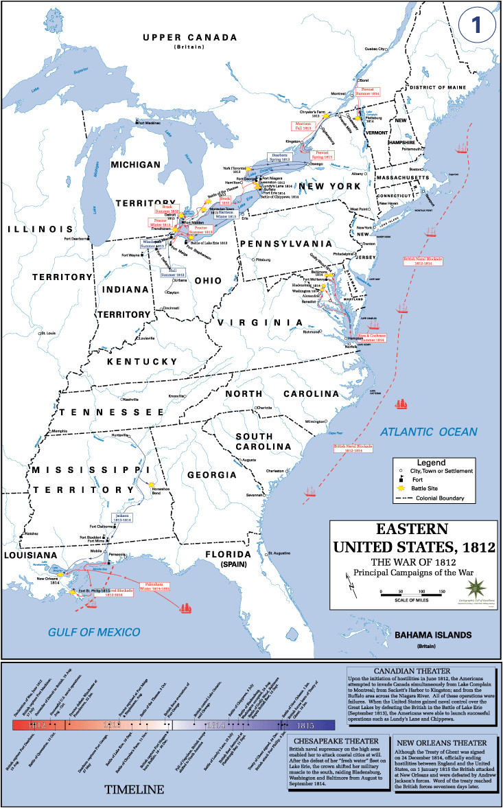 principal campaigns of the war of 1812 gif