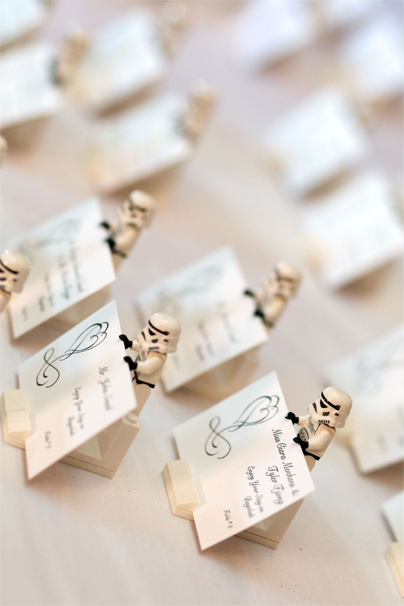 Diy Card Holder for Wedding Our Place Card Holders Made From Lego Stormtroopers