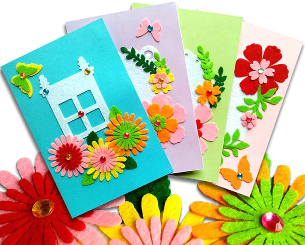 Diy Handmade Greeting Card Kits Card Making Kits Diy Handmade Greeting Card Kits for Kids Christmas Card Folded Cards and Matching Envelopes Thank You Card Art Crafts Crafty Set
