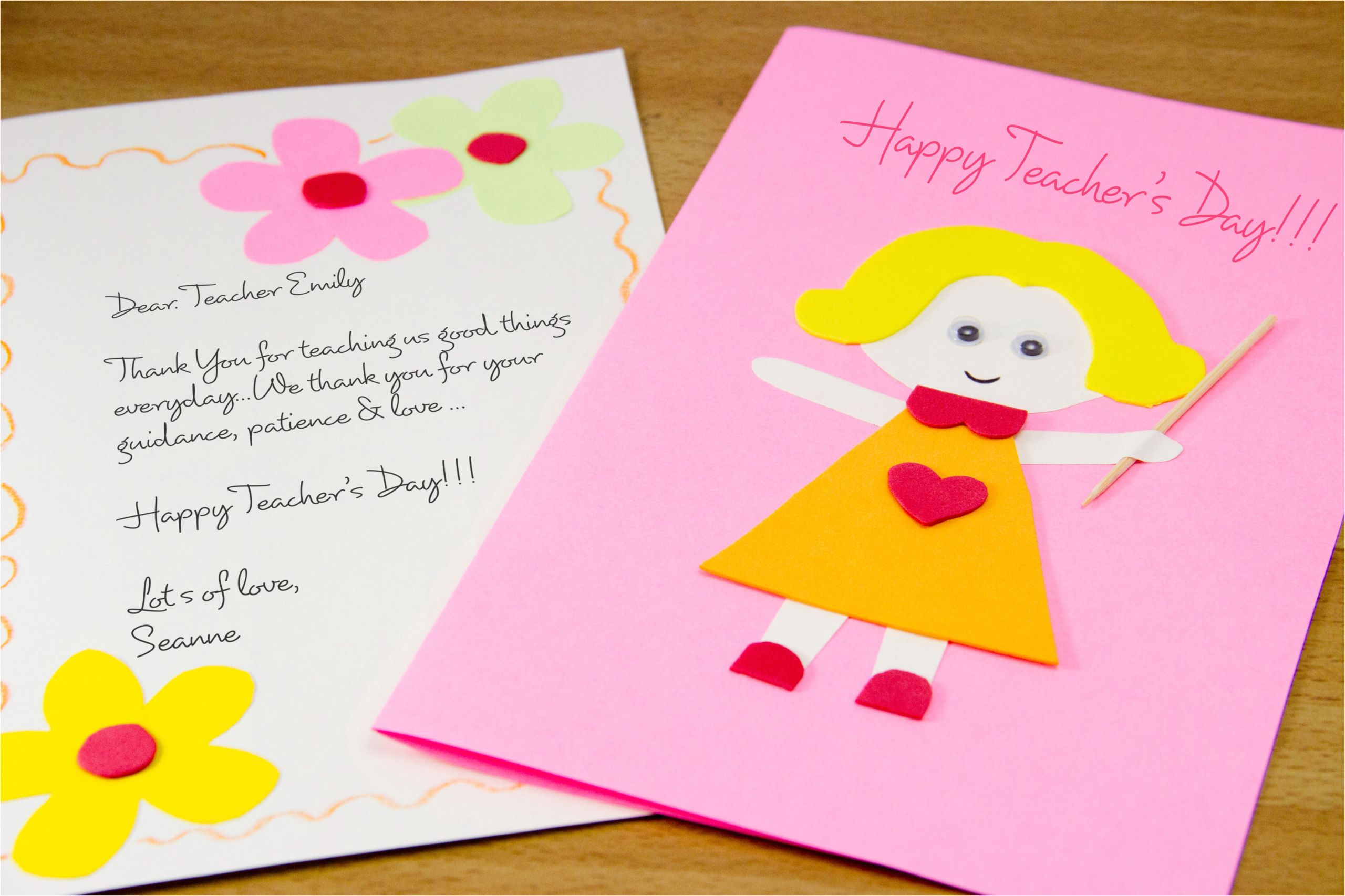 Diy Teacher S Day Card Making Idea How to Make A Homemade Teacher S Day Card 7 Steps with