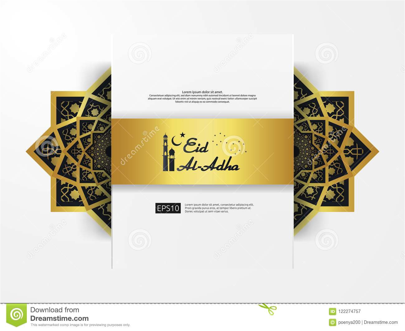 eid al adha mubarak greeting design abstract gold color mandala pattern ornament element islamic invitation banner card 122274757 jpg