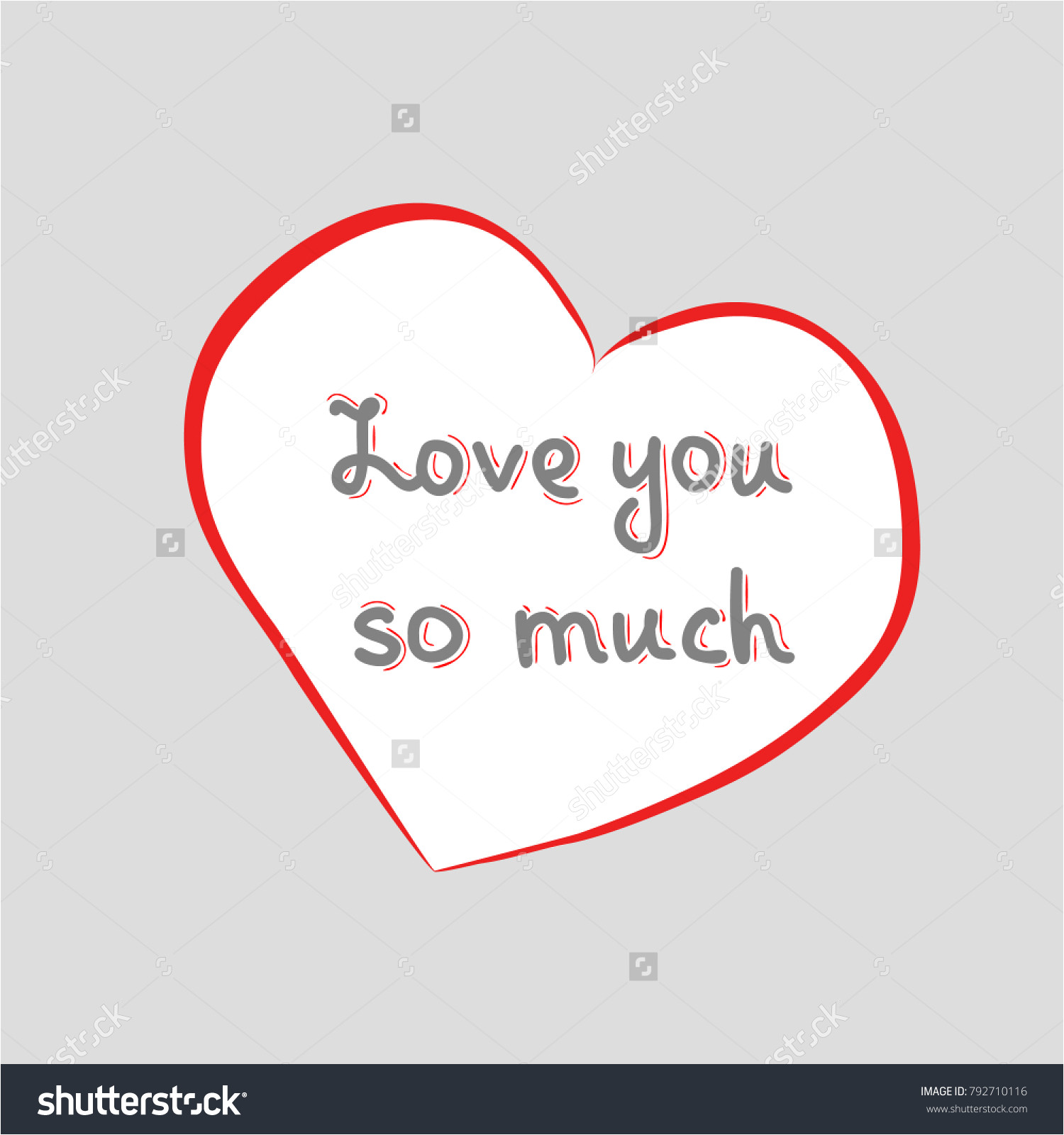 stock vector hand written lettering quote inside od heart on a gray background valentines day greeting card 792710116 jpg