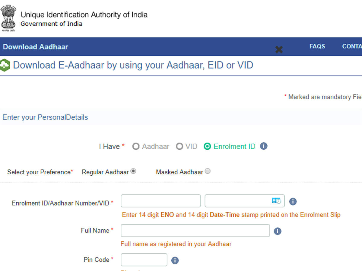Eid No Means In Aadhar Card Aadhaar Virtual Id Uidai Has Made Generation Of Aadhaar