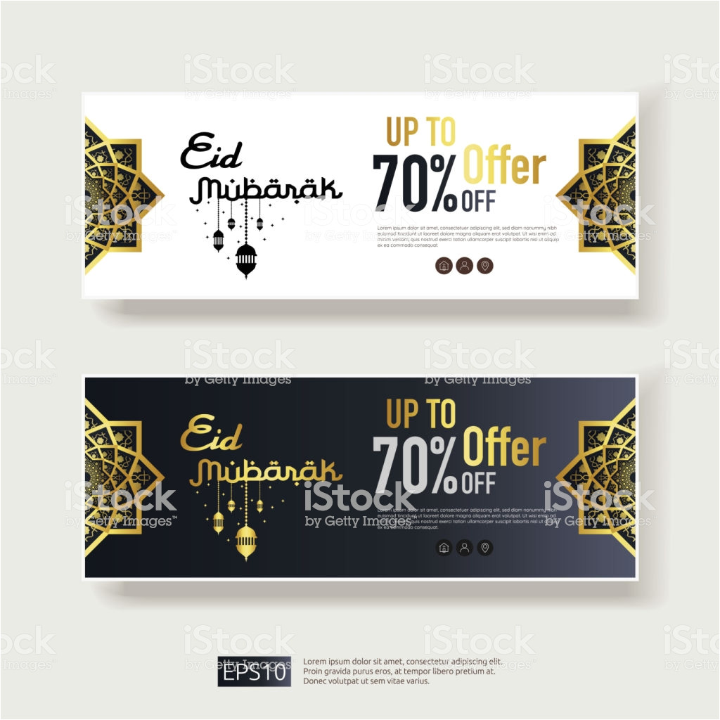 eid al adha or fitr mubarak sale offer banner design with abstract vector id1012404240