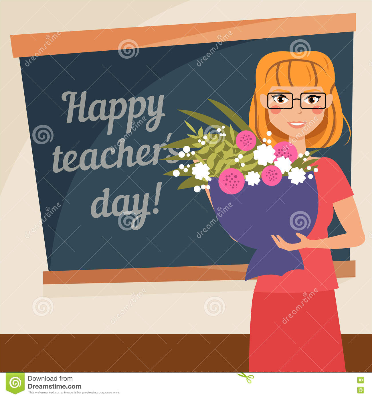 happy teachers day card vector illustration cartoon character 78198301 jpg