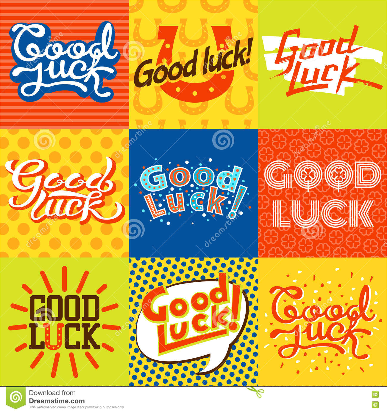 good luck farewell card text vector lettering lucky phrase background greeting typography vintage word decorative symbol 81629686 jpg