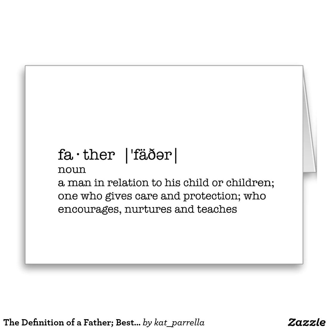 Greeting Card Definition and Example the Definition Of A Father Best Dad In the World Card