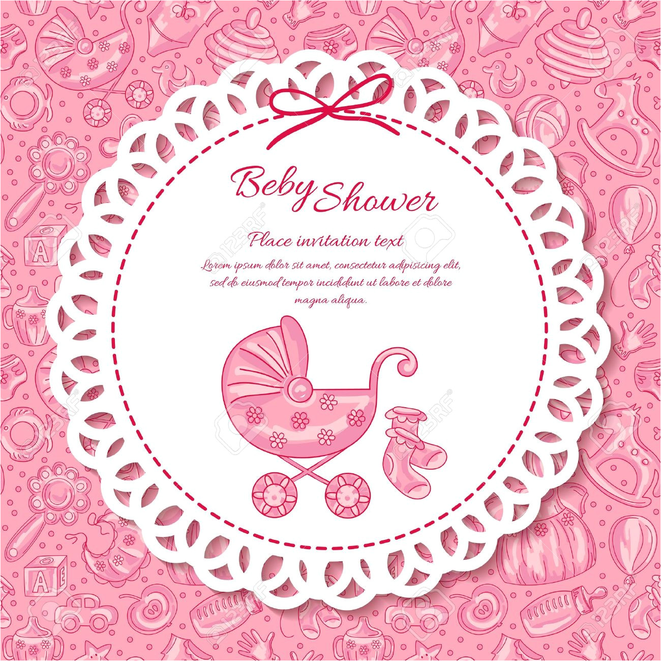 33472827 baby shower greeting card for baby girl seamless pattern baby icons jpg