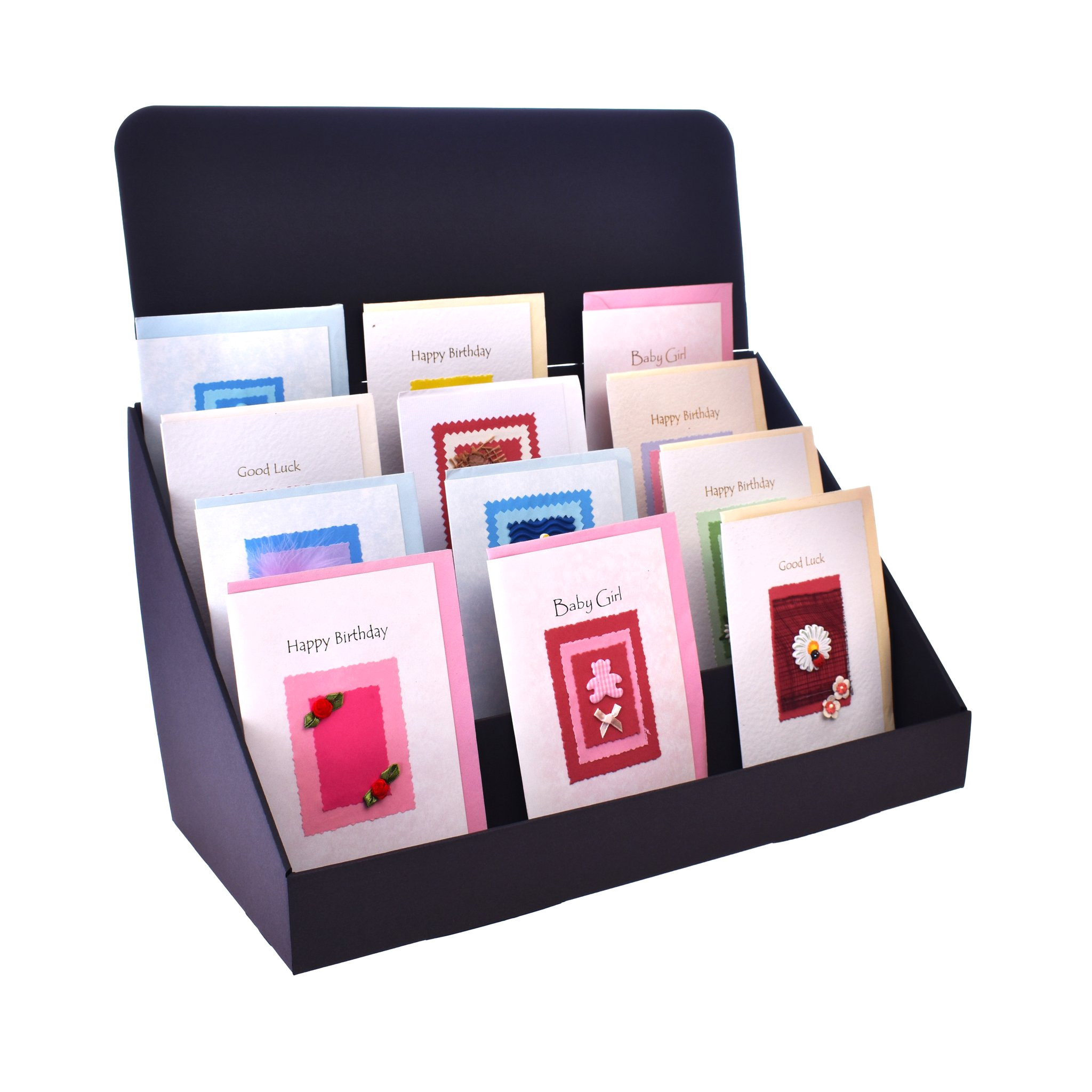 Greeting Card Holder for Wall 4 Tier Cardboard Greeting Card Display Stand Standstore