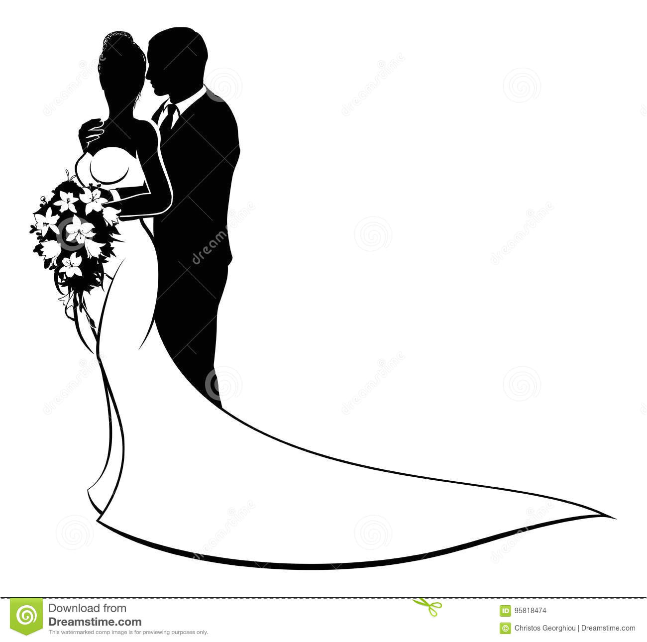 bride groom husband wife wedding silhouette concept couple white bridal dress gown holding floral bouquet 95818474 jpg