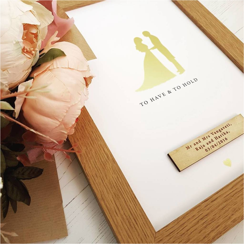 original gold foil personalised bride groom wedding day gift jpg
