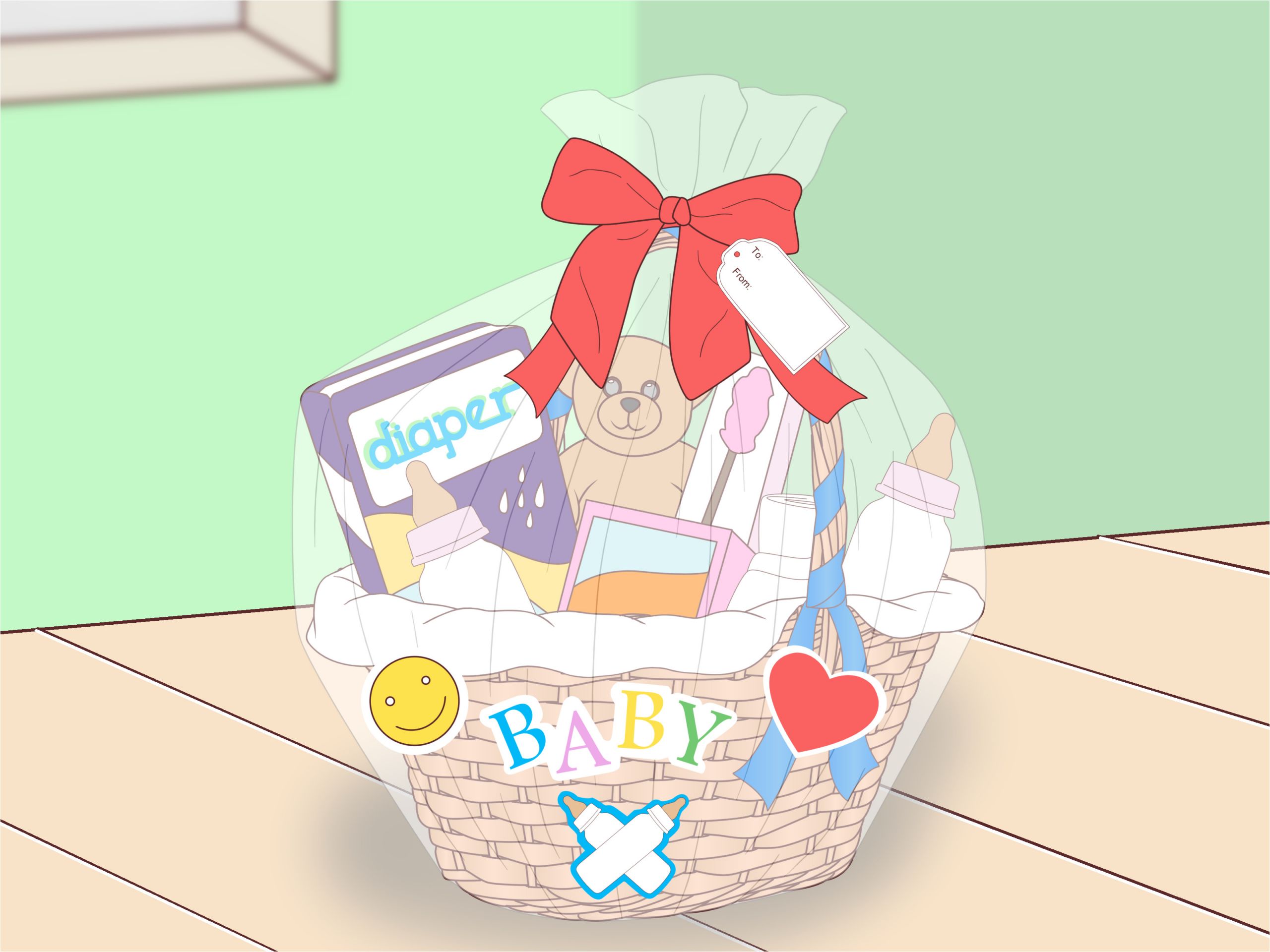 make baby gift baskets step 14 jpg