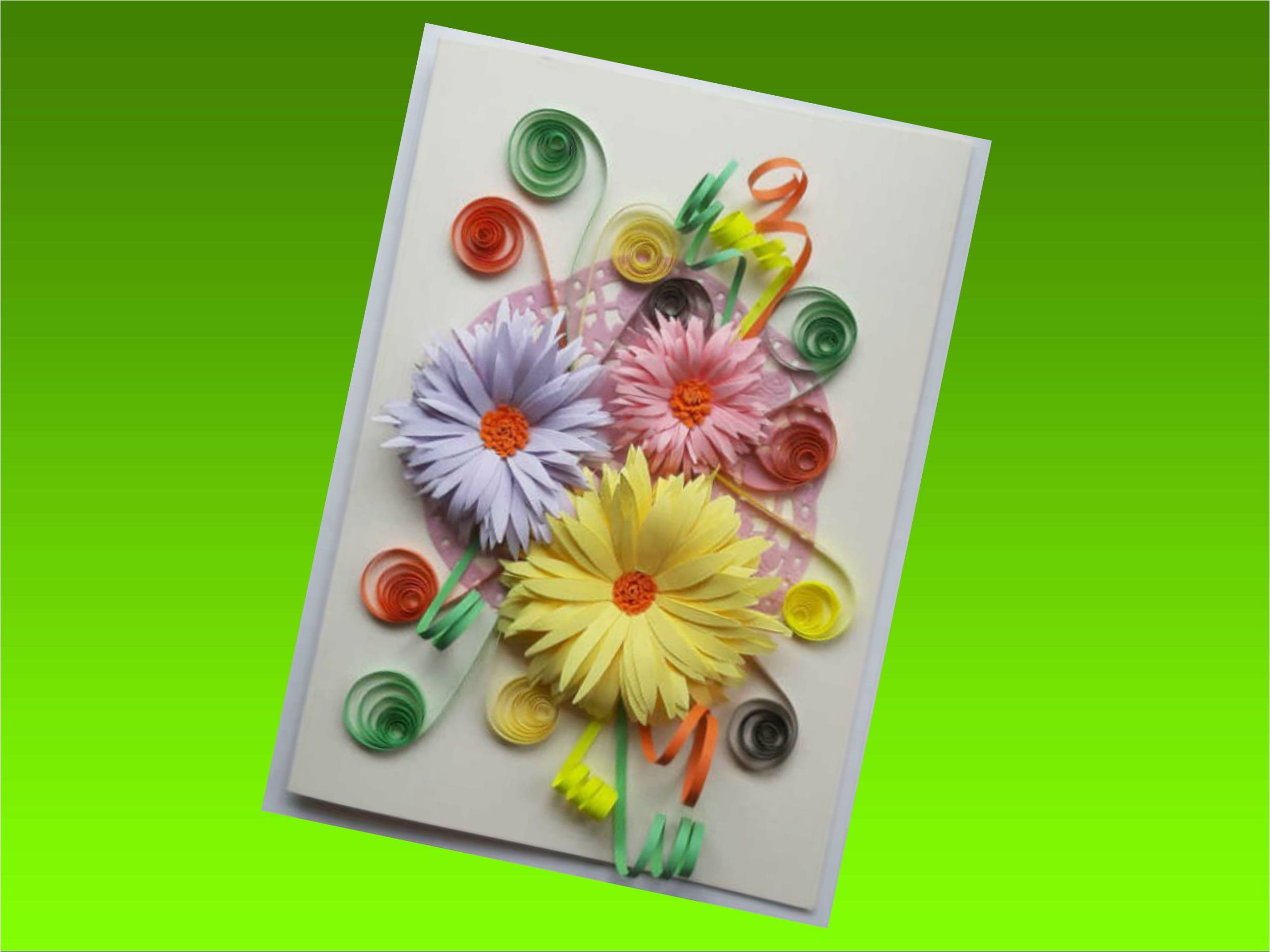 Handmade Greeting Card for Raksha Bandhan Paper Quilling Greeting Card with Handmade Flowers Card for