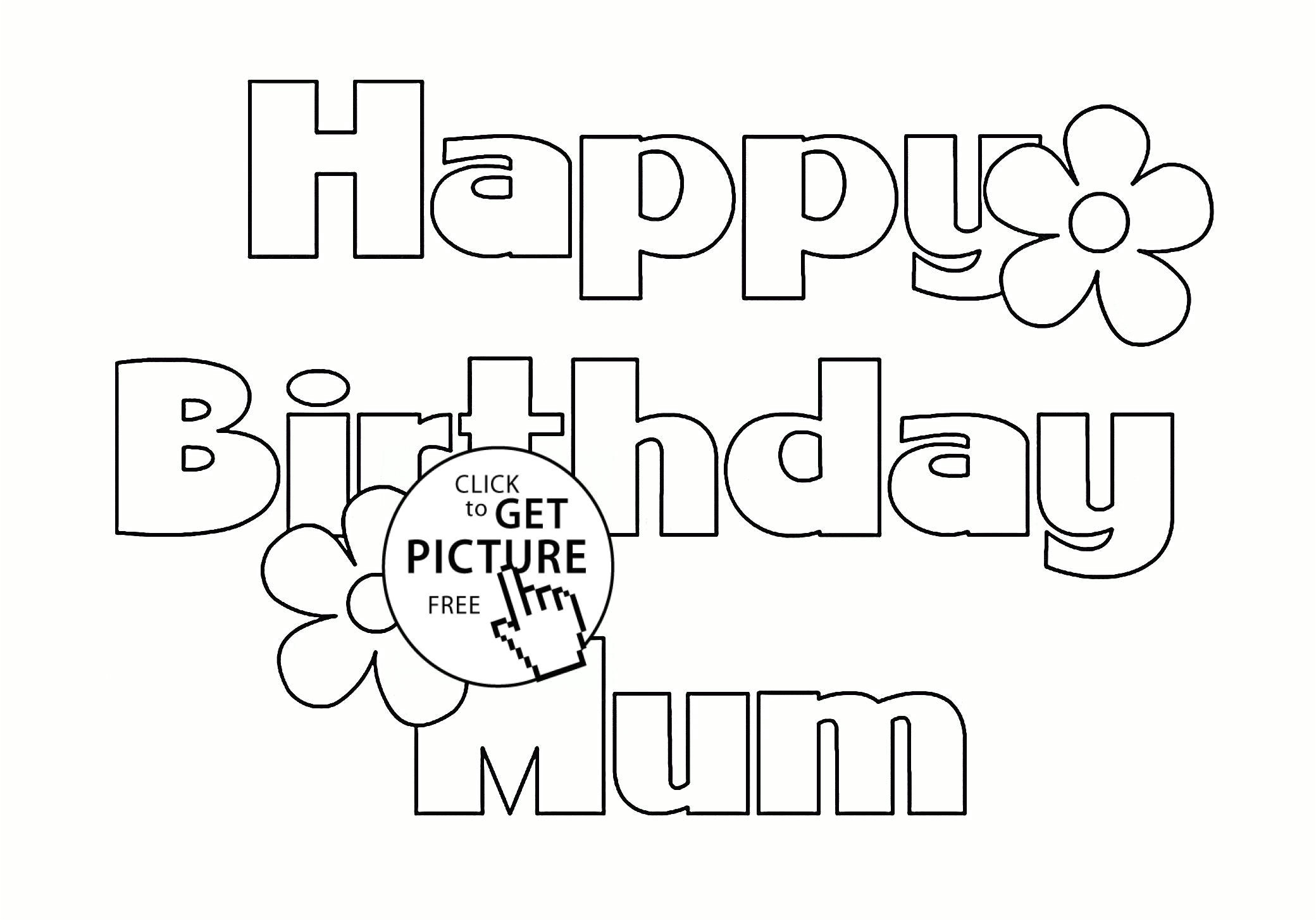 Happy Birthday Card Coloring Pages Birthday Cards for Colouring Printable D 2020 D