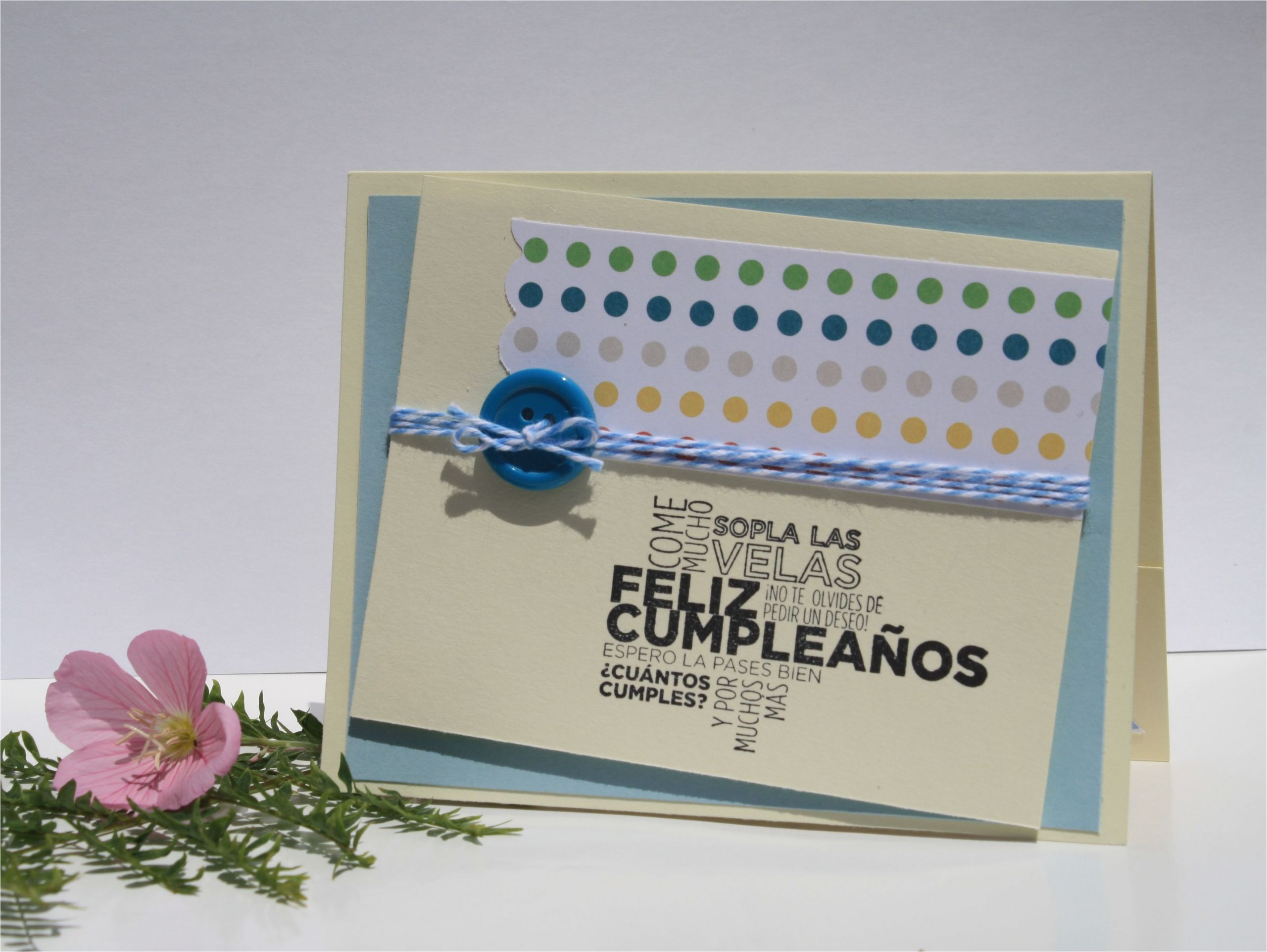 Happy Birthday Card In Spanish Handmade Card Happy Birthday Card In Spanish Happy
