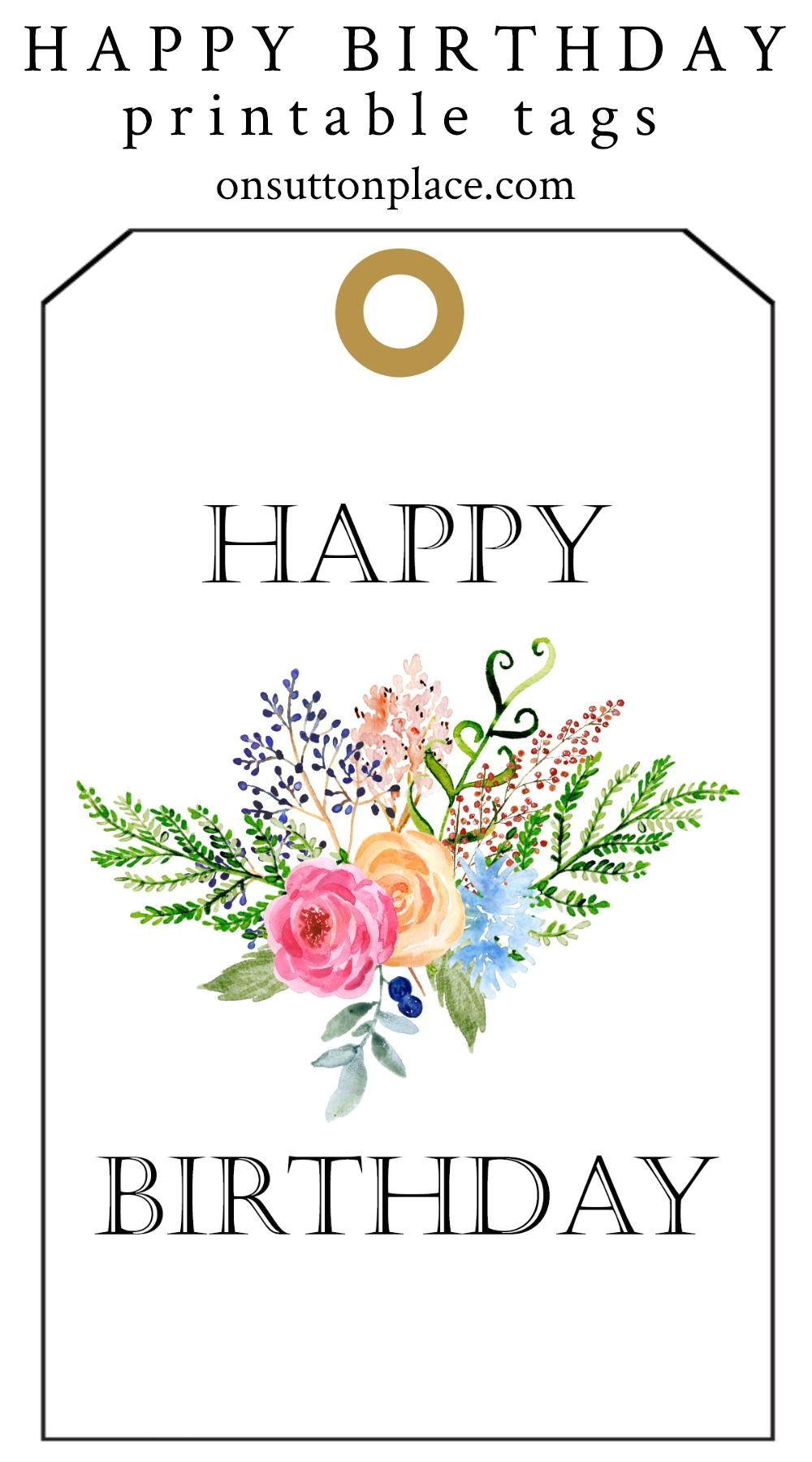 Happy Birthday Free Printable Card Happy Birthday Free Printable Gift Tags Birthday Gift Tags