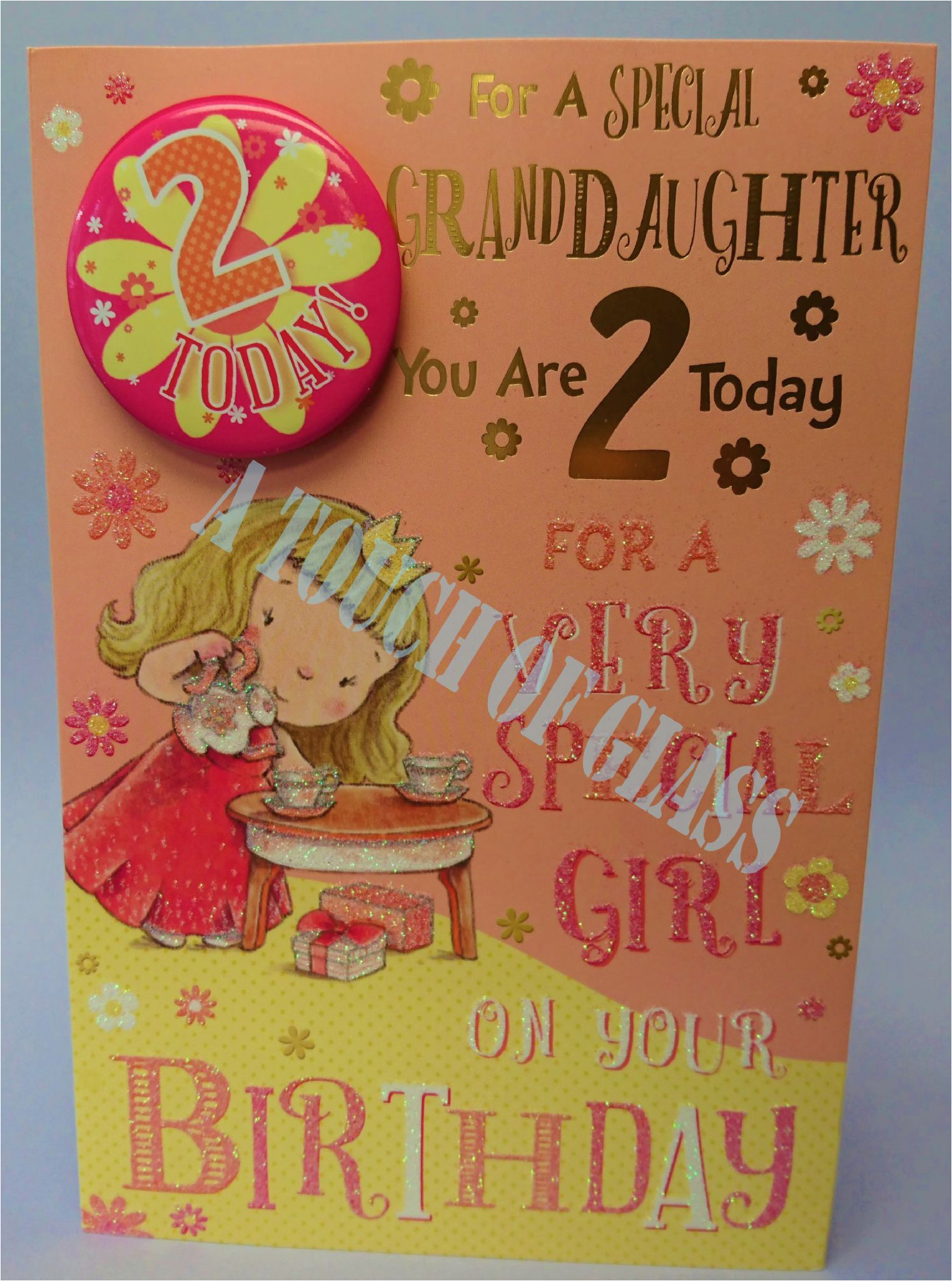 badge birthday card 2 year old granddaughter 4264 1 p jpg