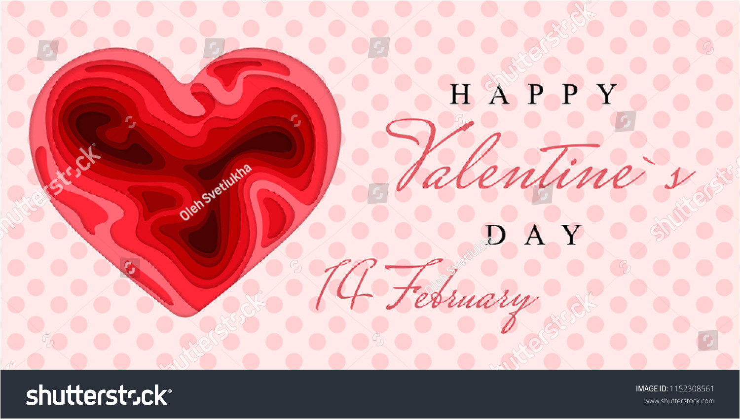 stock vector happy valentine s day d paper cut heart concept design greeting card paper carving heart shapes 1152308561 jpg