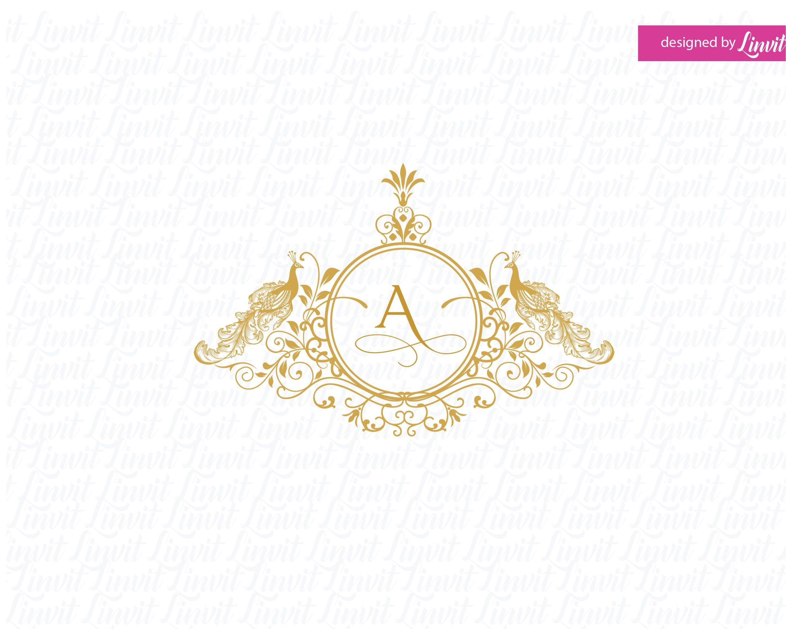 Hindu Wedding Card Logo Free Download Peacock Wedding Logo Wedding Logos Wedding Logo Monogram