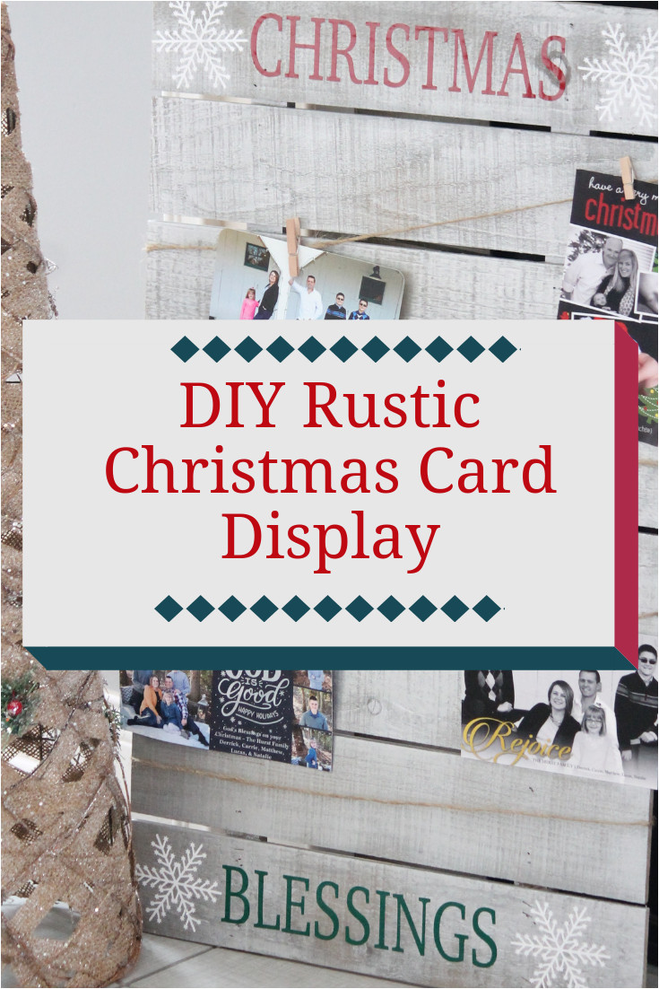 rustic christmas card display png