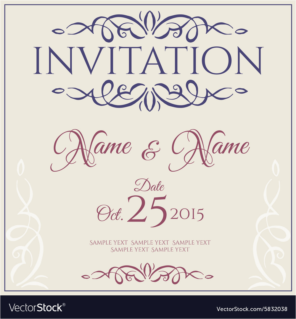 invitation card design vector 5832038 jpg