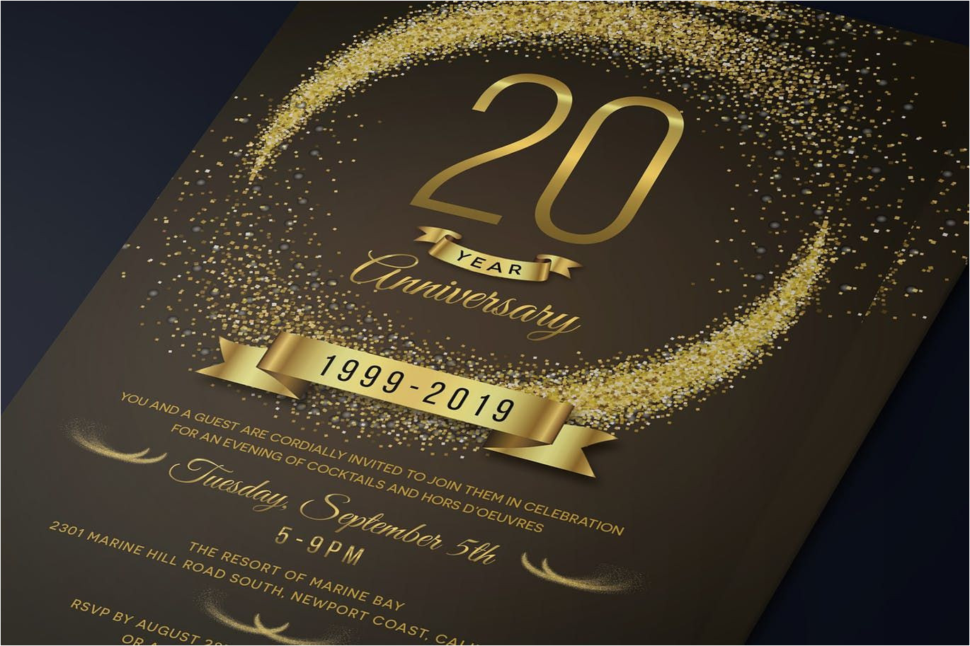 Invitation Card Size In Cm Anniversary Invitation Template Psd Size 4a 6 Inches