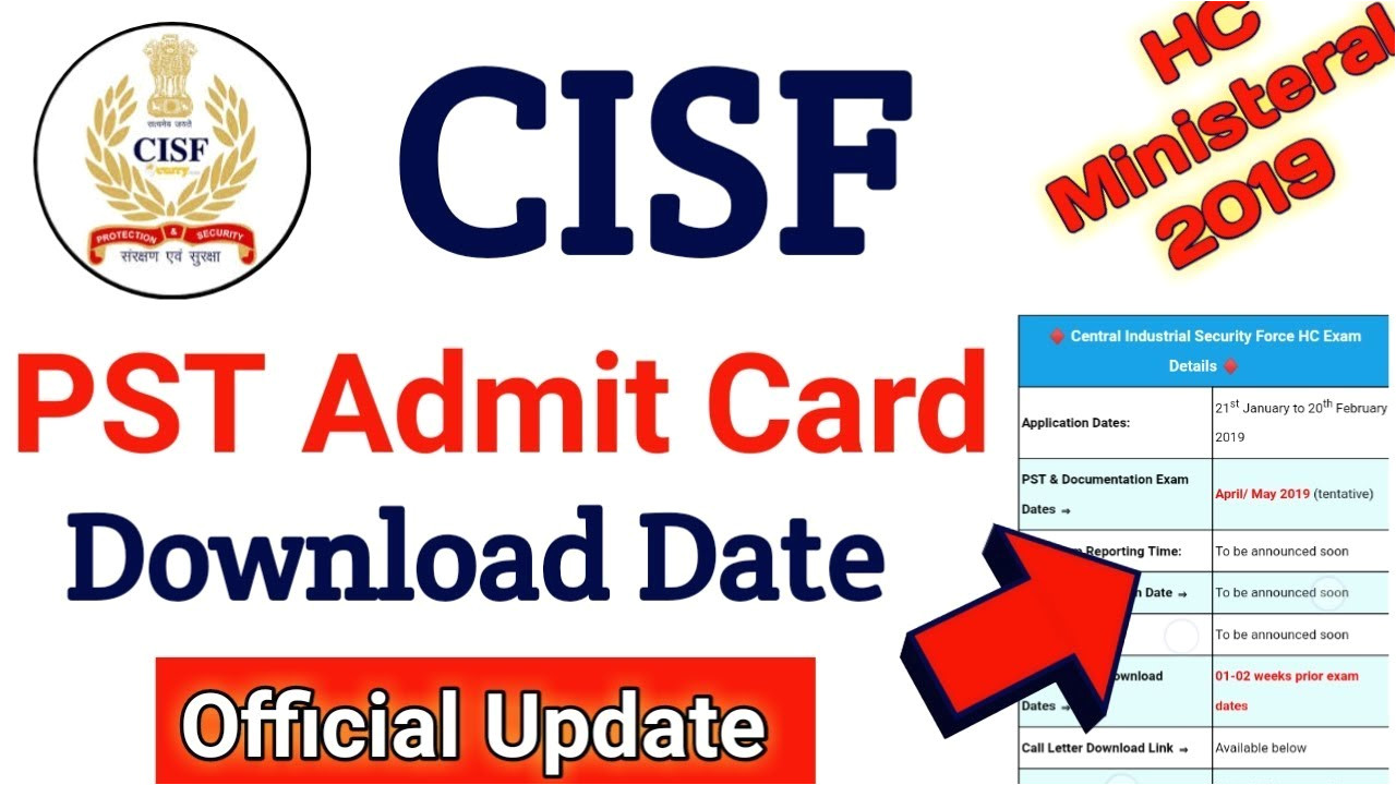 Itbp Admit Card Name Wise Cisf Hc Ministerial Admit Card Download 2019 Cisf Hc