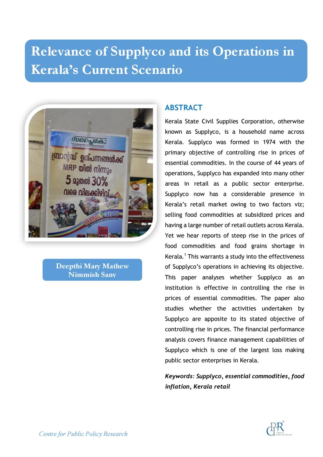 Kerala Ration Card Name Adding Relevance Of Supplyco and Its Operations In Kerala S Current