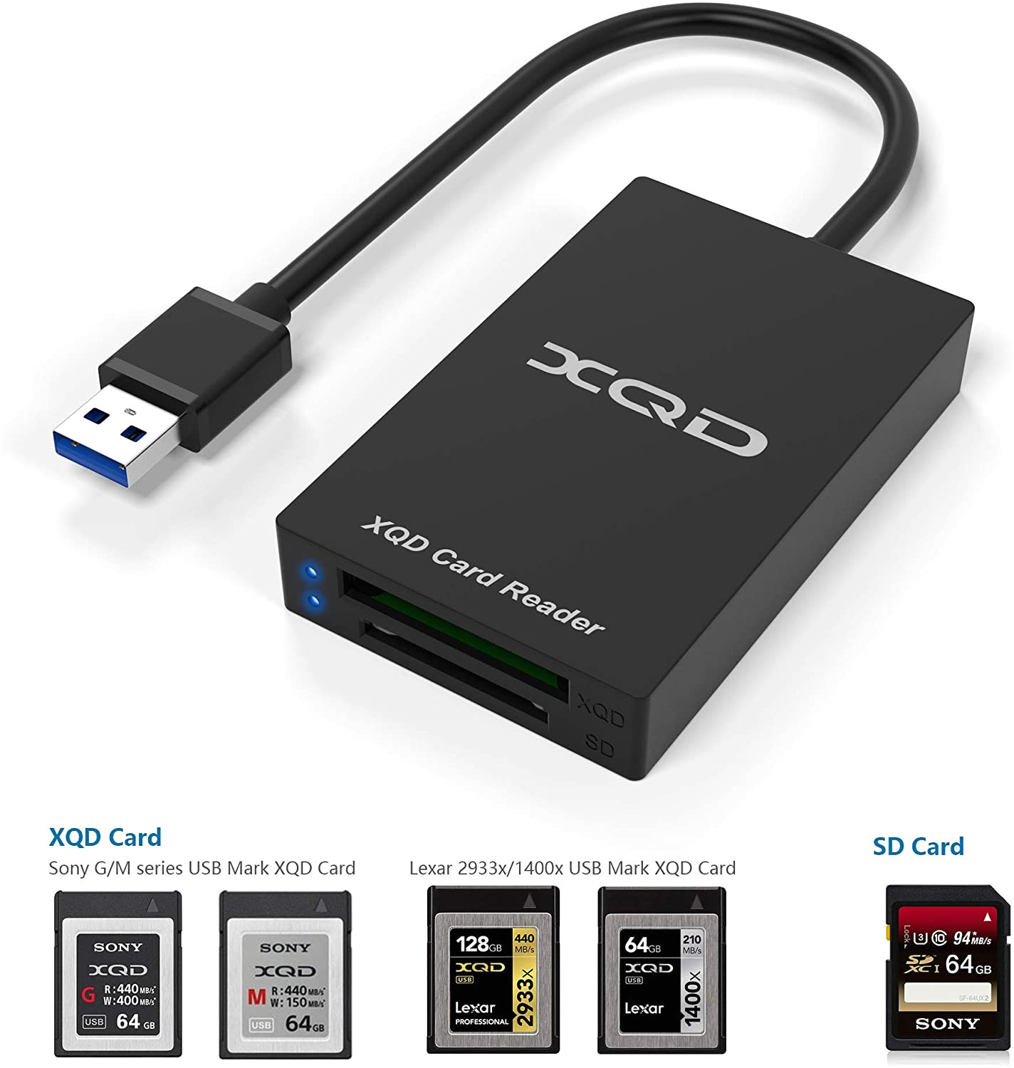 Lexar Xqd Card 64gb 2933x Professional Xqd Sd Kartenlesegerat Usb 3 0 Xqd Kartenleser Mit Paraller Auslesungsfunktion Fur Sd sony G Und M Serie Lexar Xqd Karten