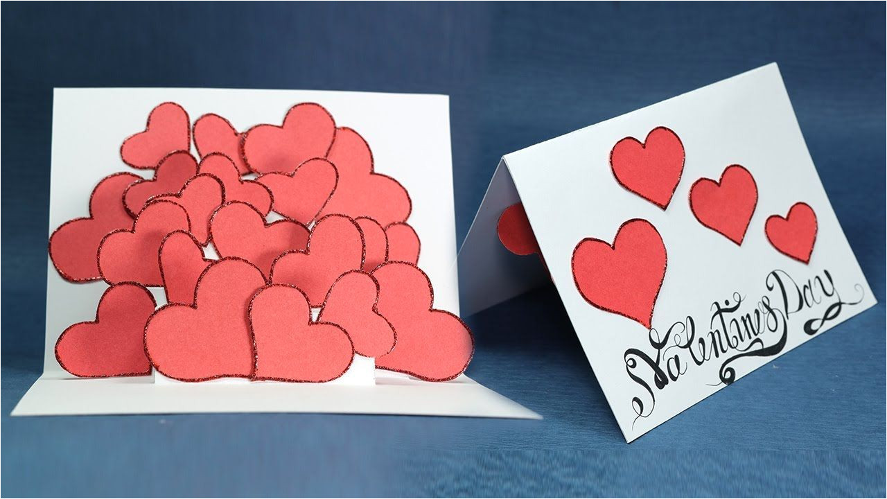 Love Heart Pop Up Card Pop Up Valentine Card Hearts Pop Up Card Step by Step