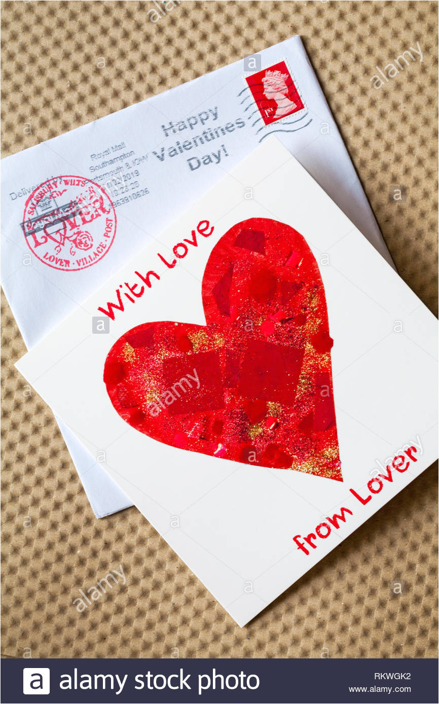 Lover Post Office Valentine Card Valentine Day Card Old Stock Photos Valentine Day Card Old