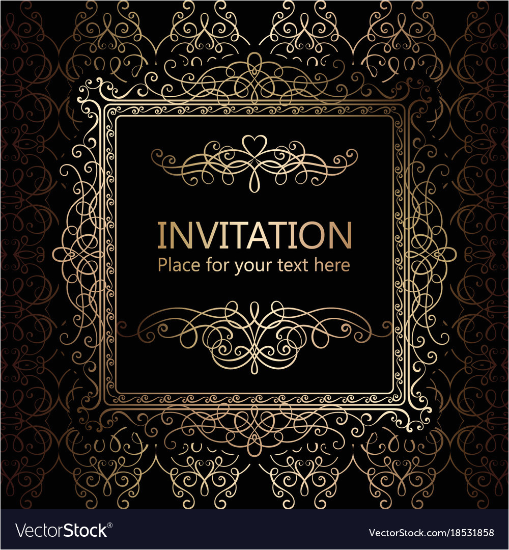 intricate baroque luxury wedding invitation card vector 18531858 jpg