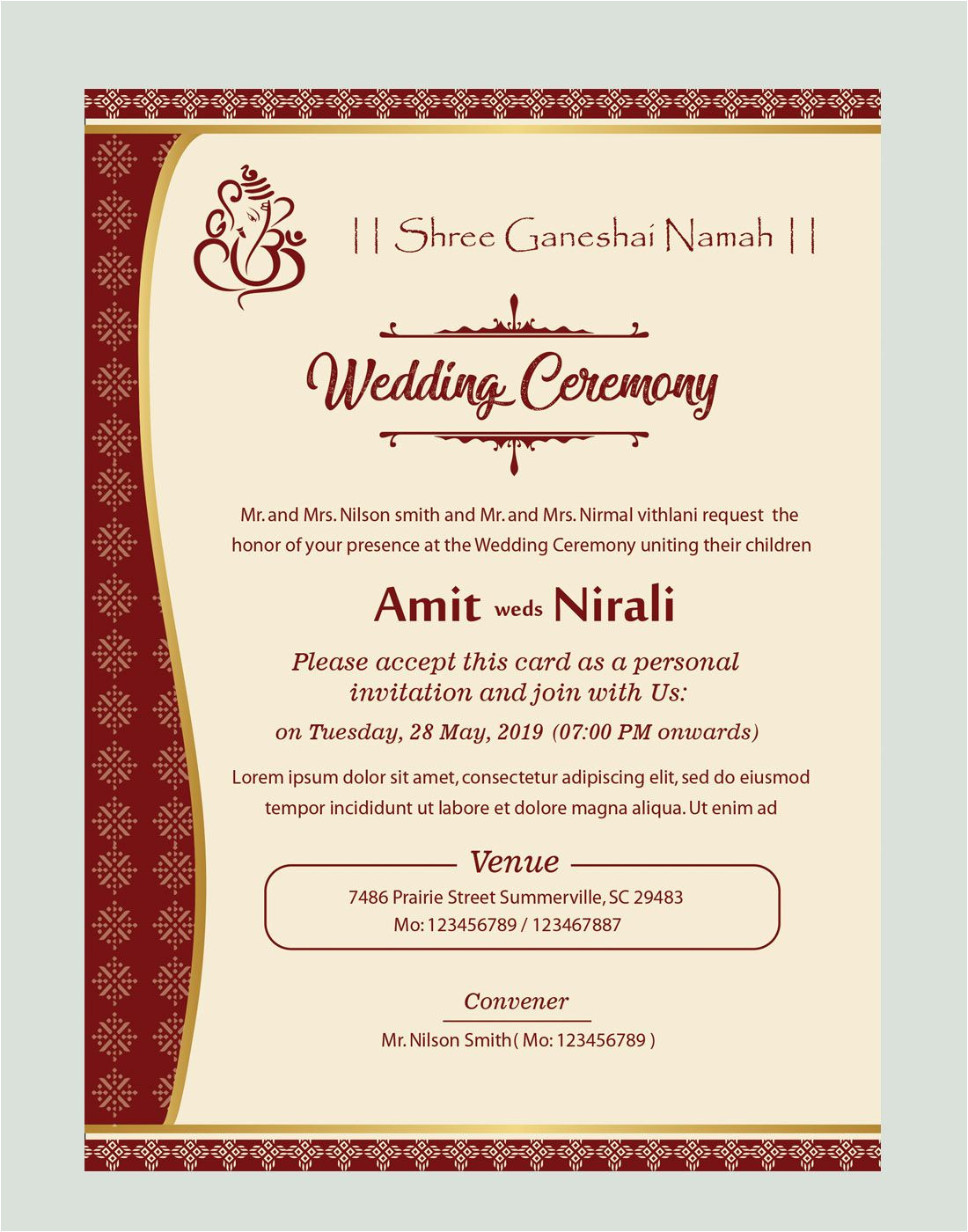 Marriage Card Quotes In English Free Kankotri Card Template with Images Printable