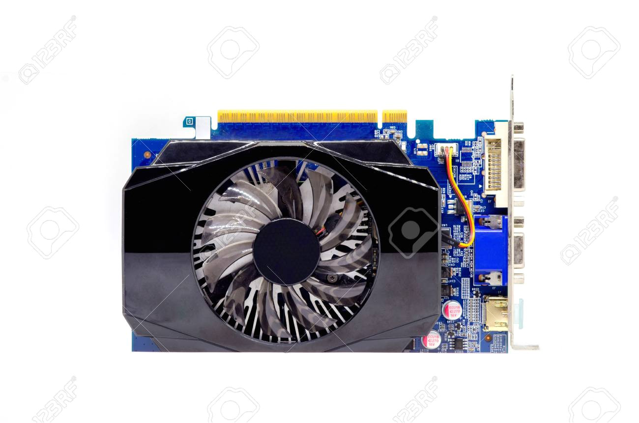 93286708 graphic card isolated on white dvi and vga or d sub for lcd and crt monitors connect computer pc jpg
