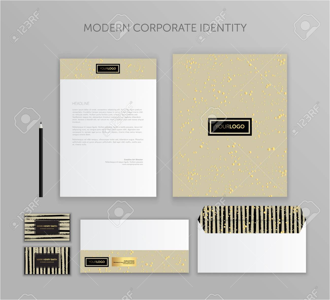 100408680 corporate identity business set modern stationery template design documentation for business set of jpg